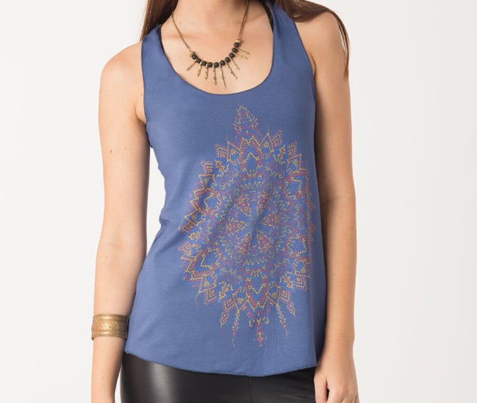 Ines - Tanktop mit buntem Mandala-Print