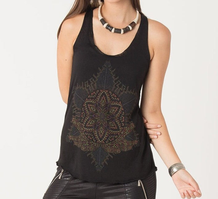 Sylvia - Tanktop mit Ethno-Print
